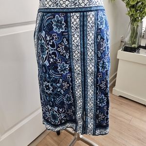 Loft bluefloral skirt
